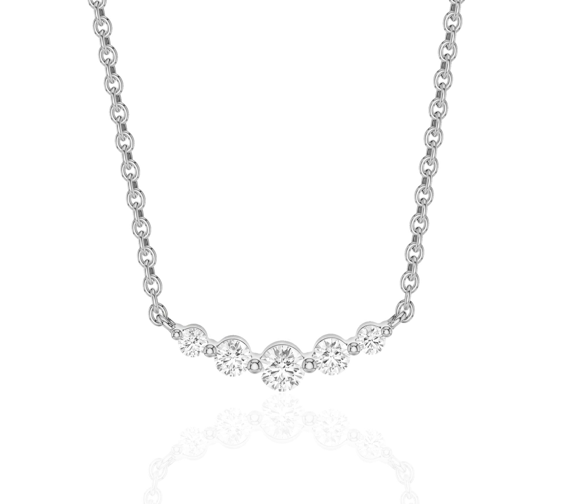 white gold diamond bar necklaces