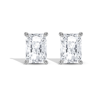 Solitaire radiant cut studs
