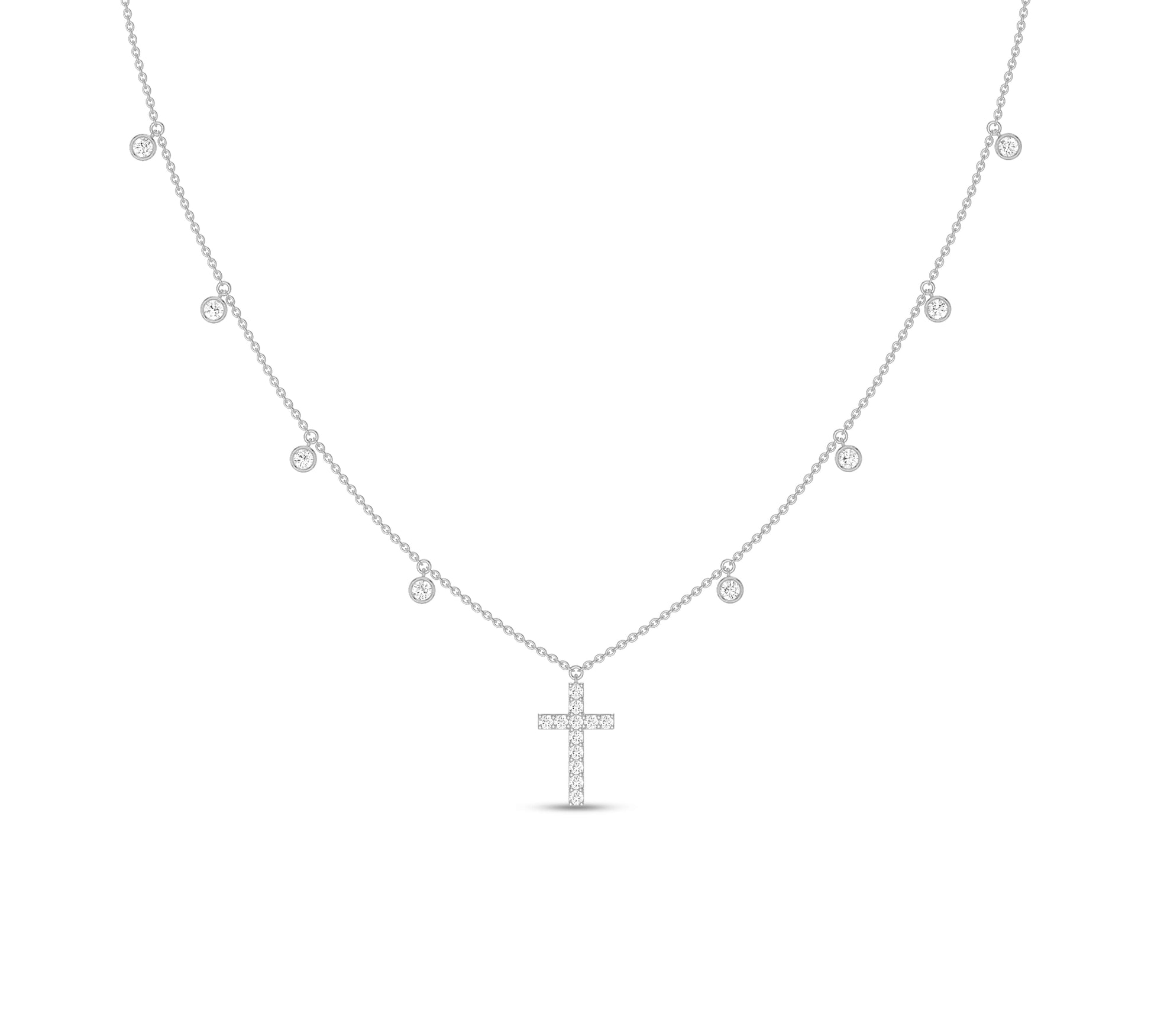 Classic diamond cross necklace for everyday wear