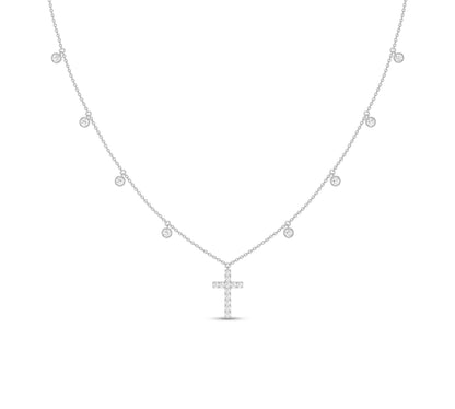 Classic diamond cross necklace for everyday wear