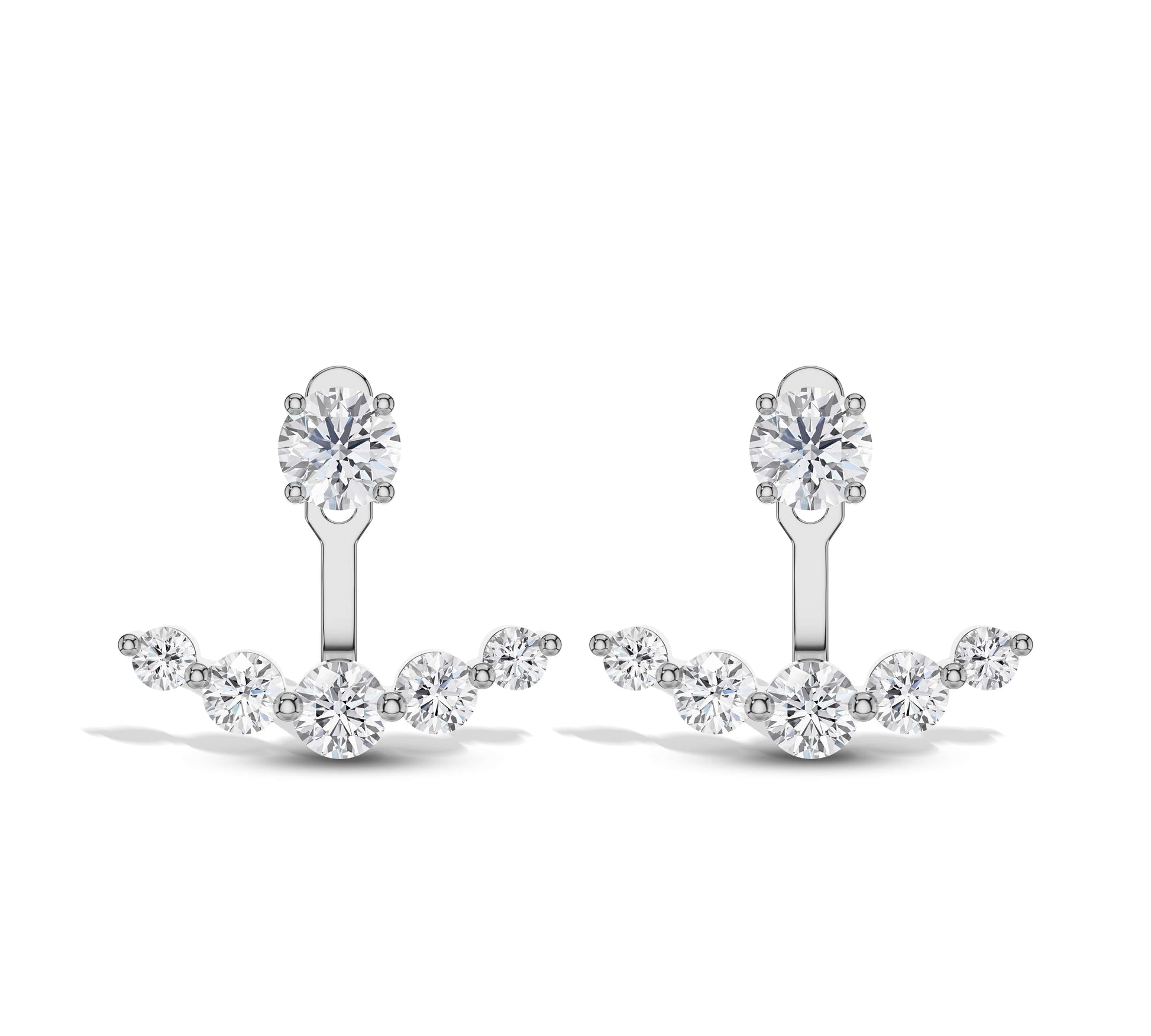 White gold diamond stud jackets elegant look