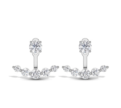 White gold diamond stud jackets elegant look