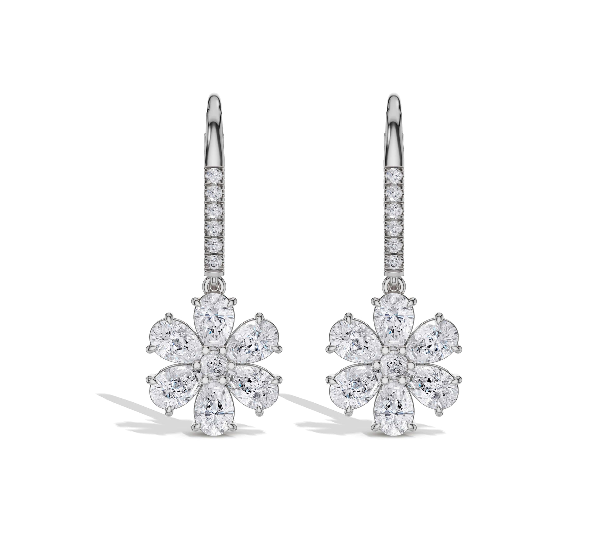 small gold hoop earrings​ in white gold