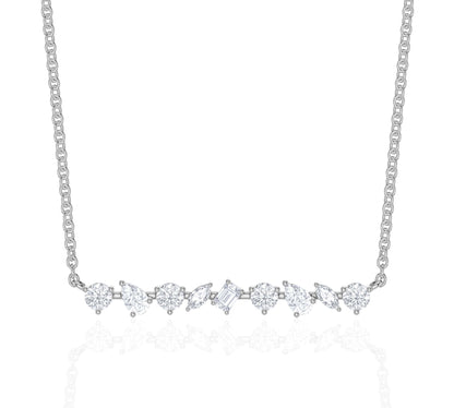 bar pendant necklace white gold