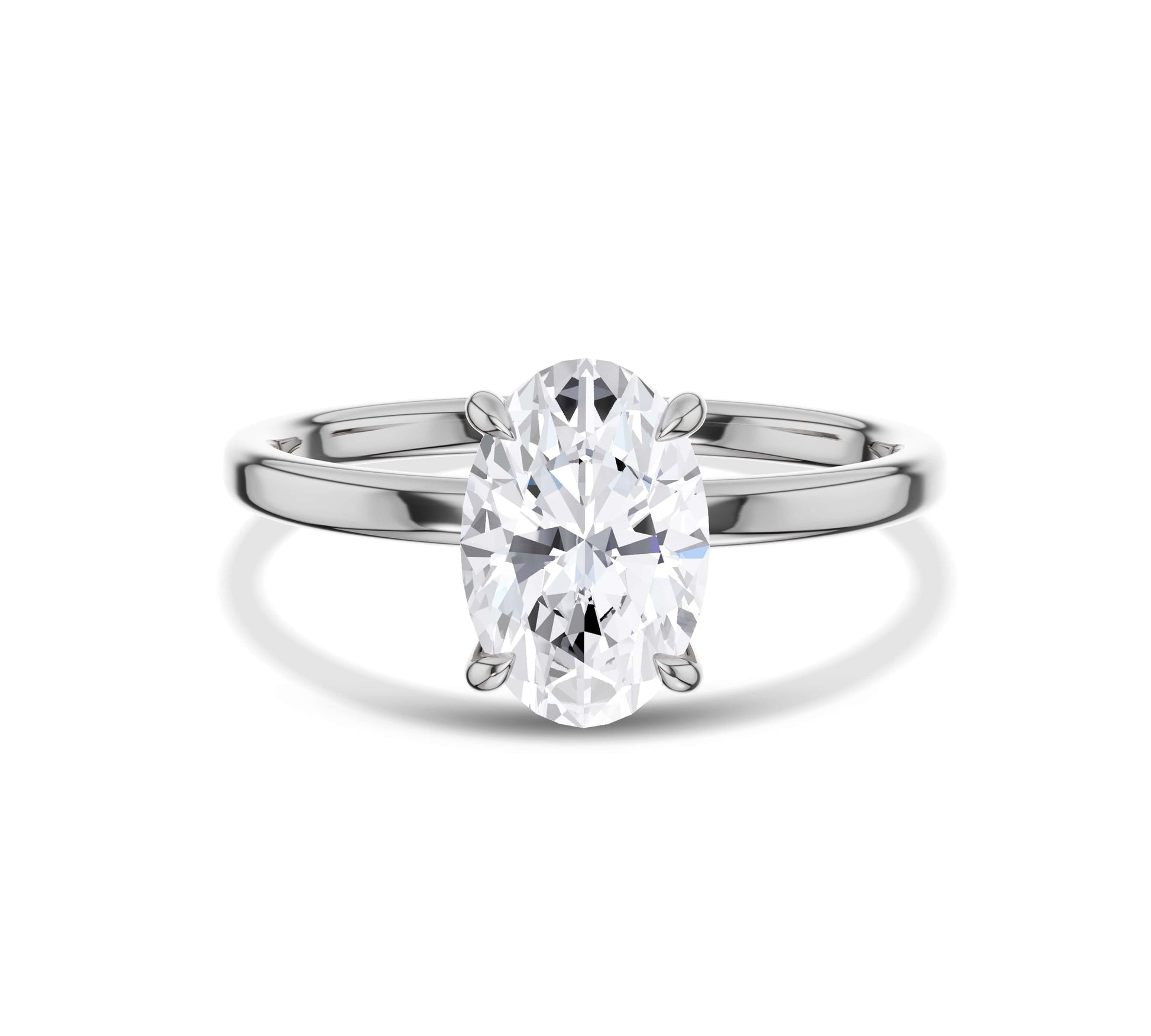 Luxury oval diamond engagement ring setting