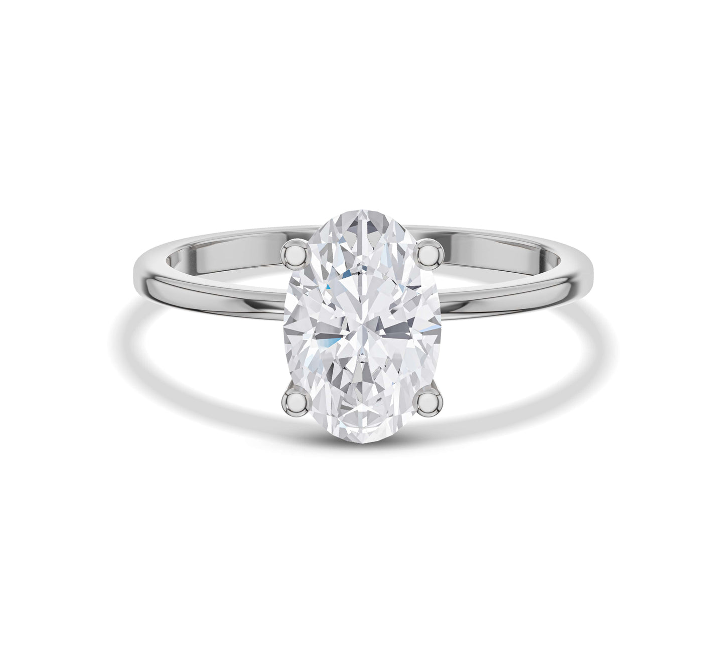 round prong oval engagement ring
