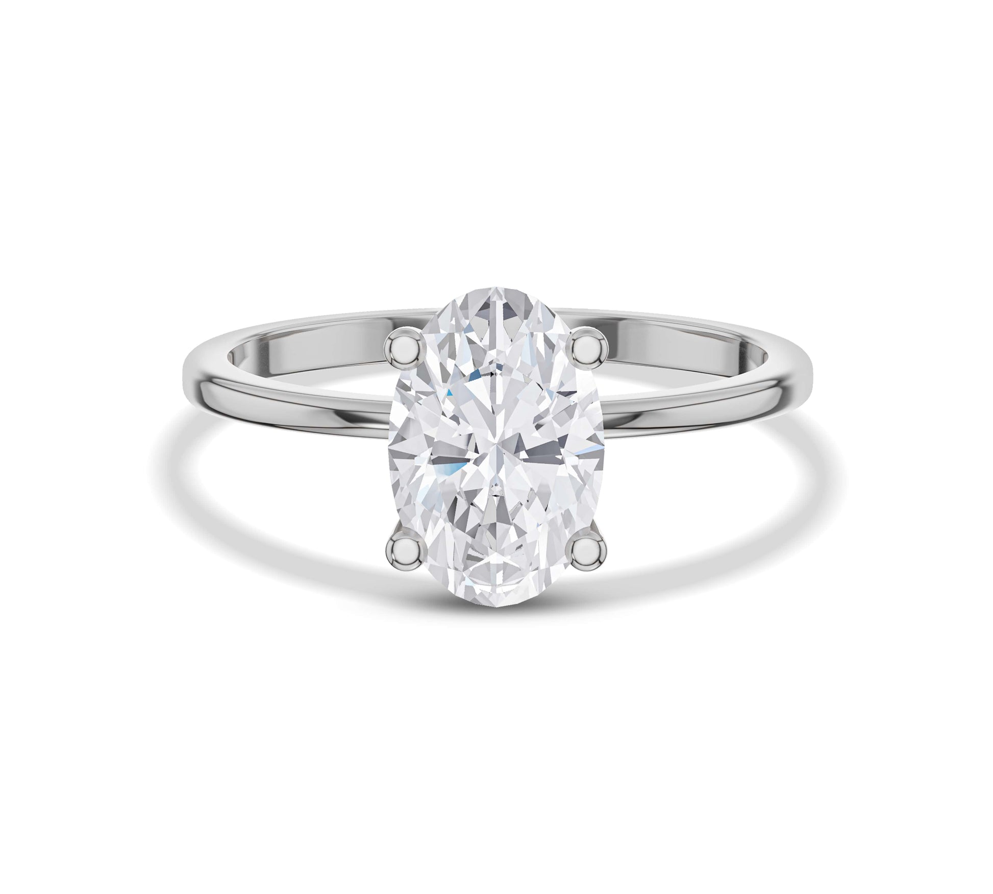 round prong oval engagement ring
