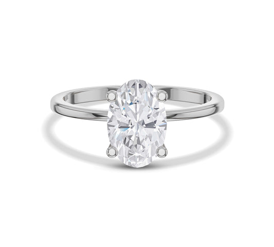 round prong oval engagement ring