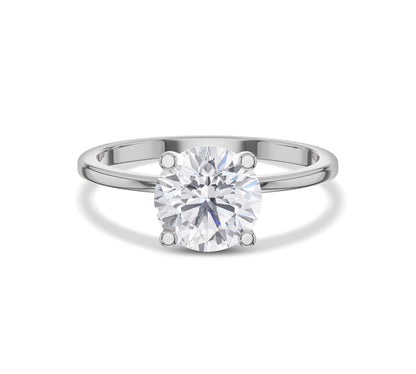 gold solitaire diamond engagement ring