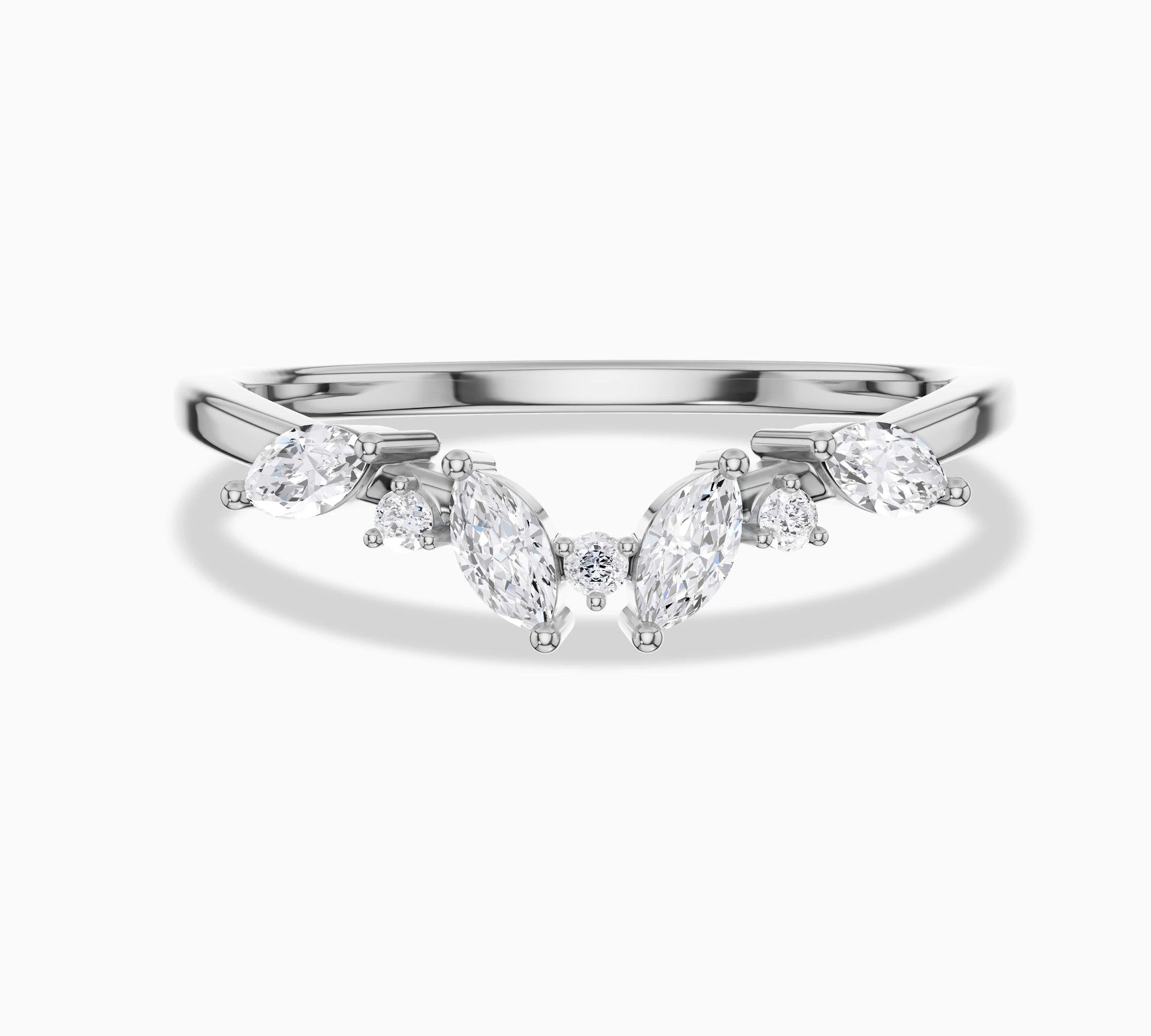 white gold dainty wedding rings​