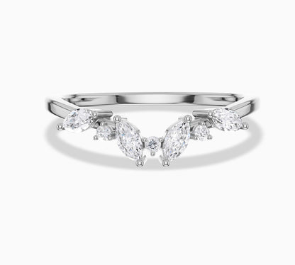 white gold dainty wedding rings​