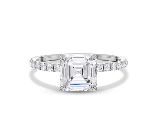 Bridal ring with Ascher cut