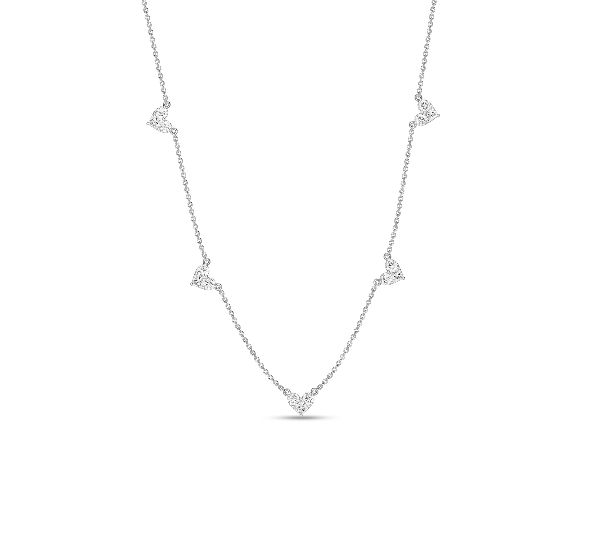 Youthful and charming gold heart necklace