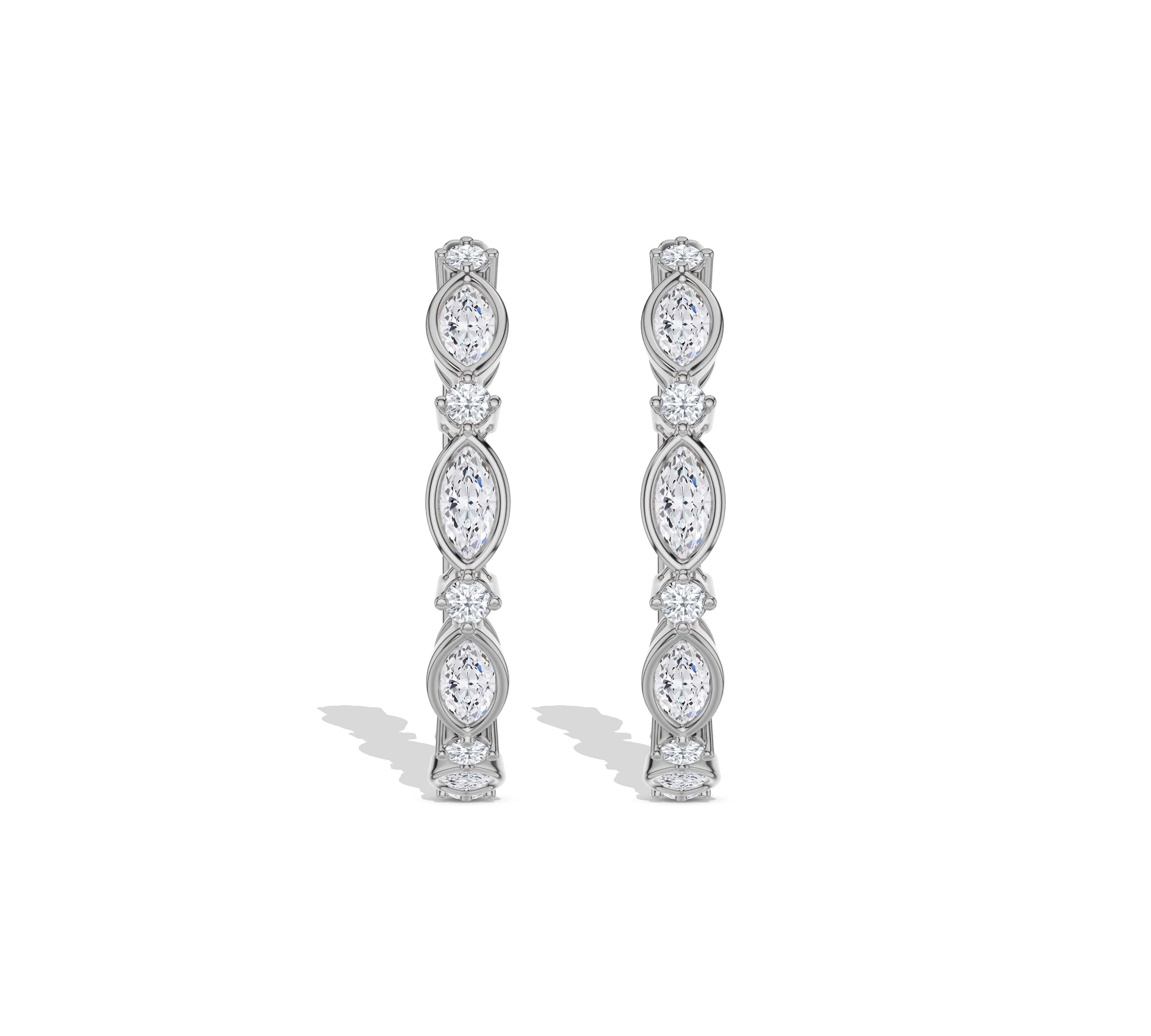 diamond earring hoops