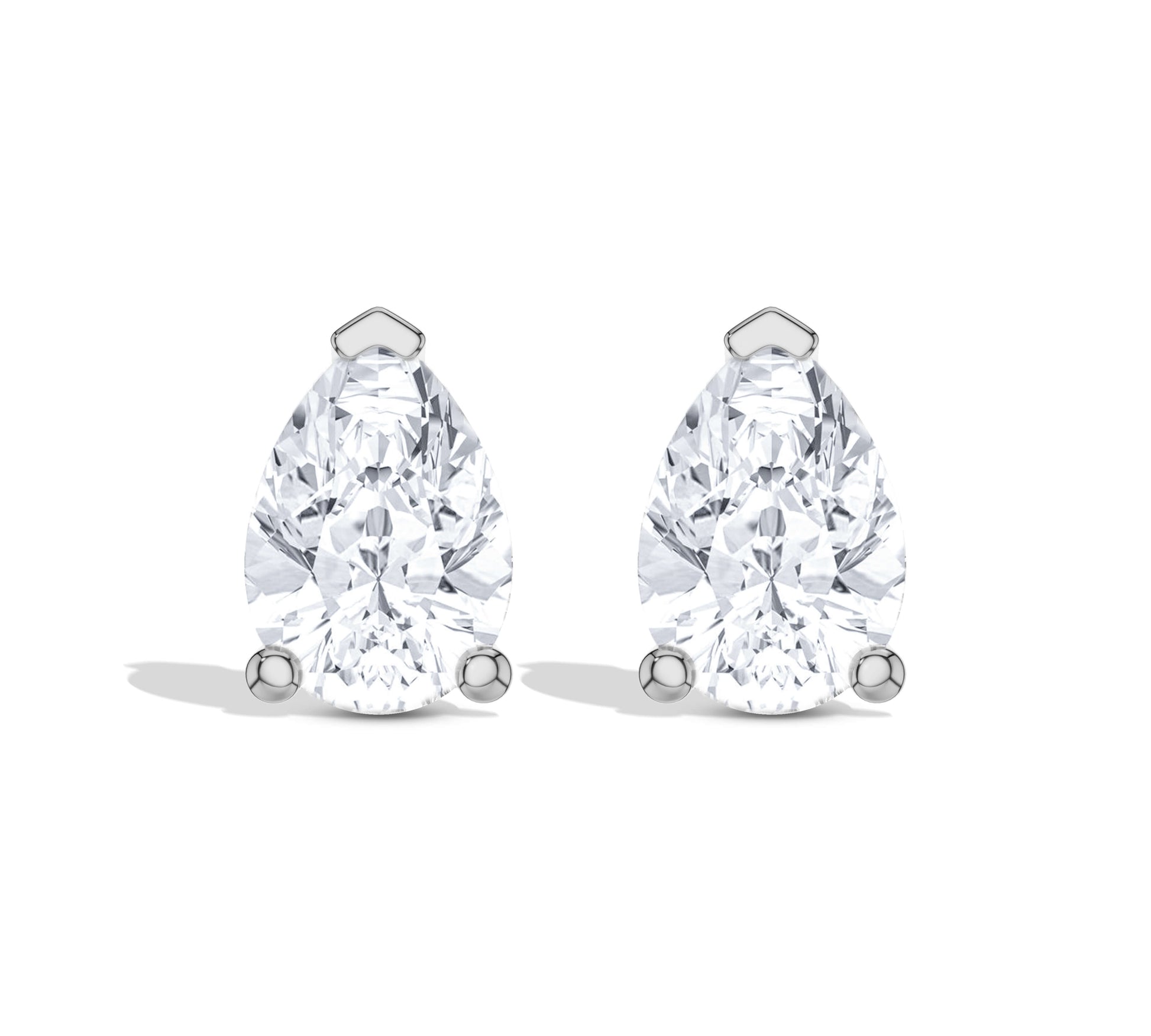 Luxury pear diamond earrings