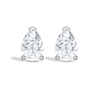 Luxury pear diamond earrings