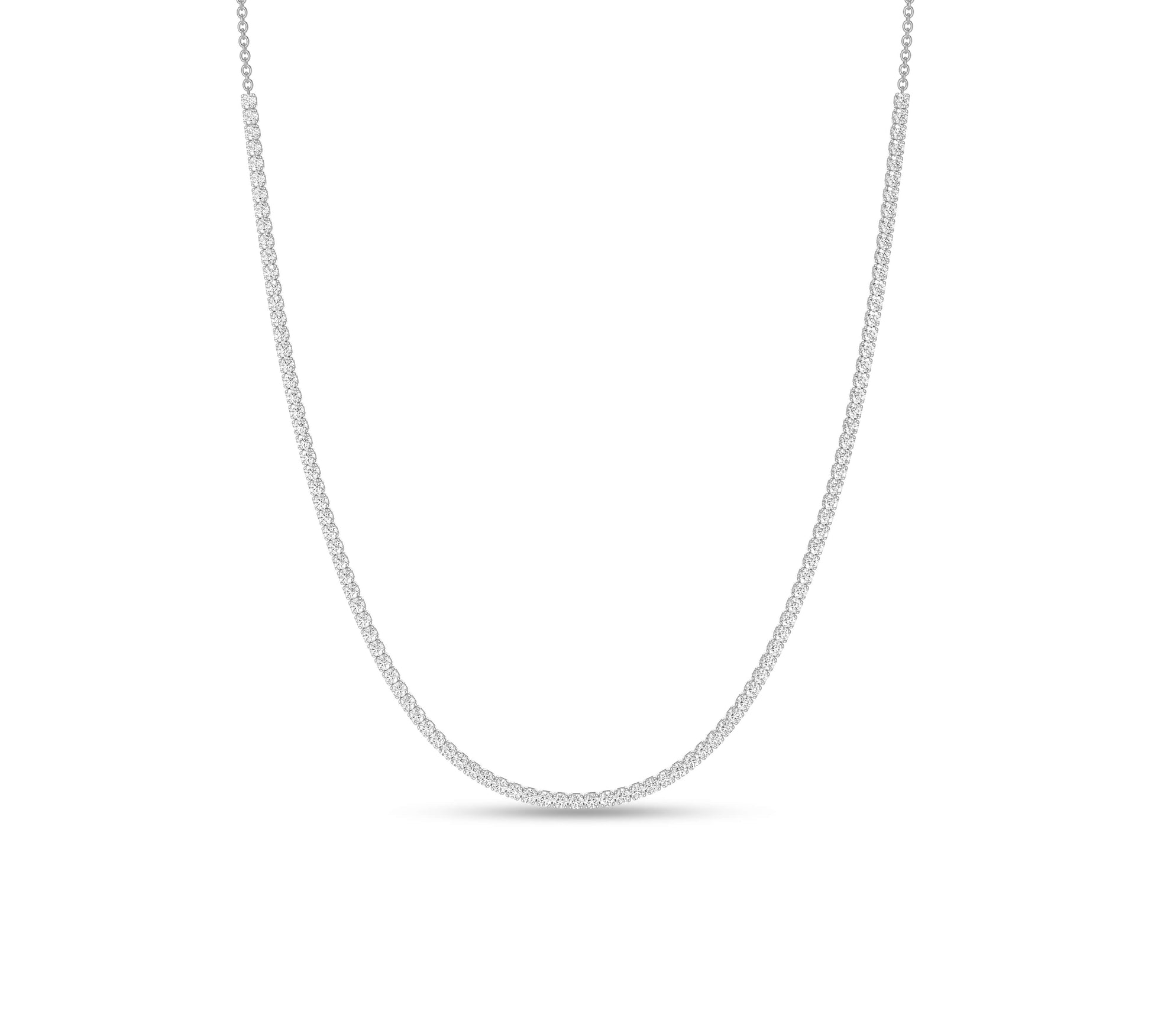 Lab diamond tennis chain in gold for layering