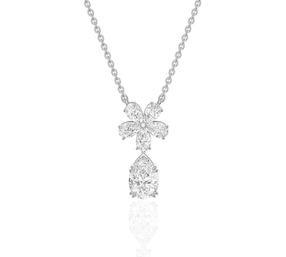 Bridal or bridesmaid floral necklace with sparkle