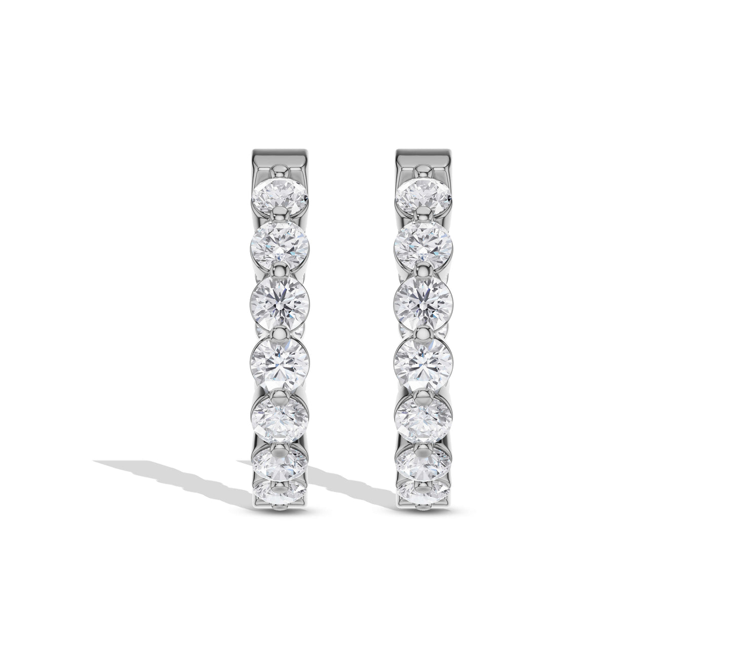 Minimal yet luxurious gold diamond hoops