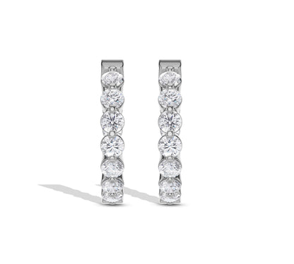 Minimal yet luxurious gold diamond hoops