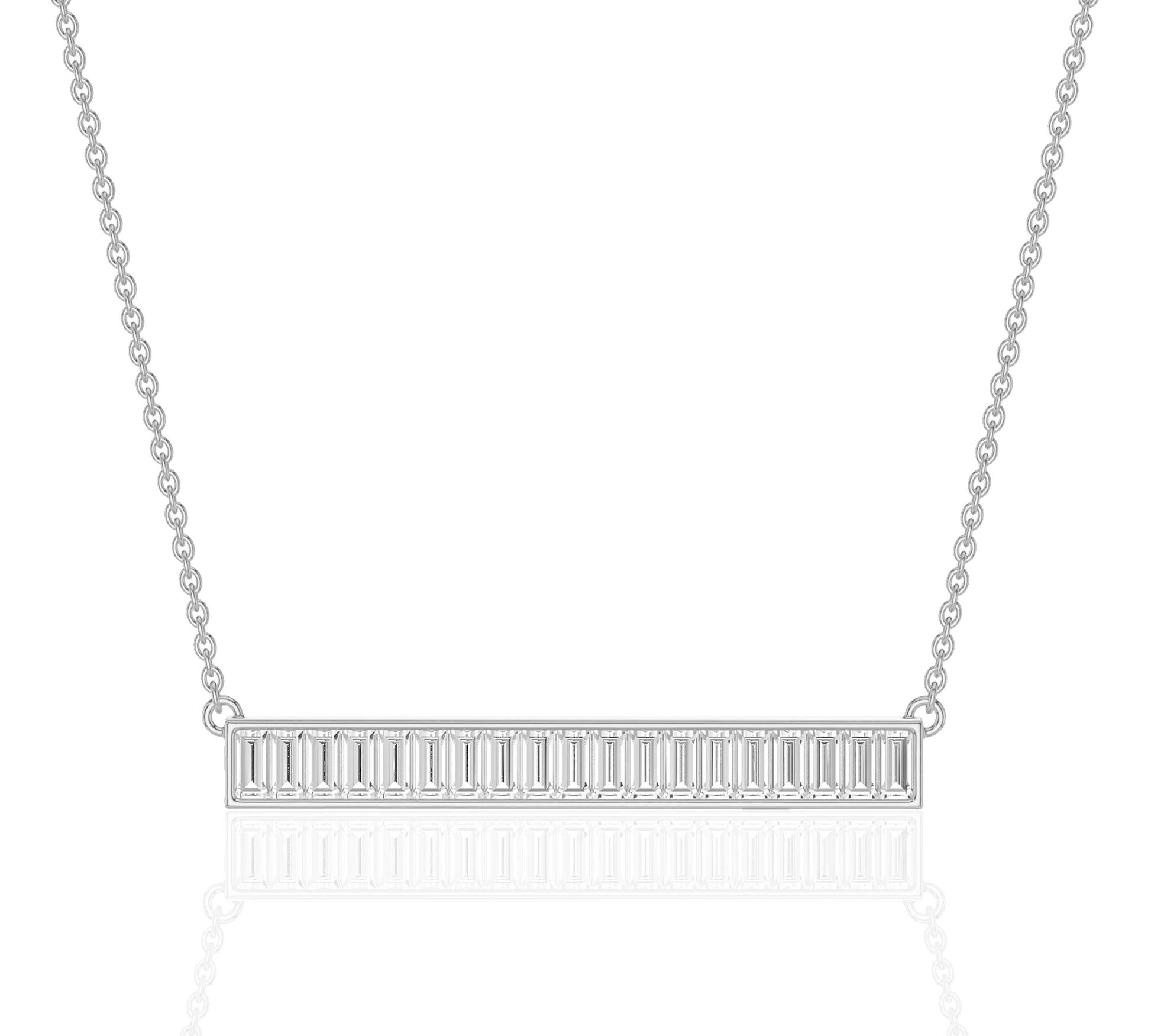 Luxe bar pendant necklace with ethical diamonds