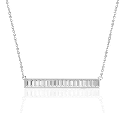 Luxe bar pendant necklace with ethical diamonds