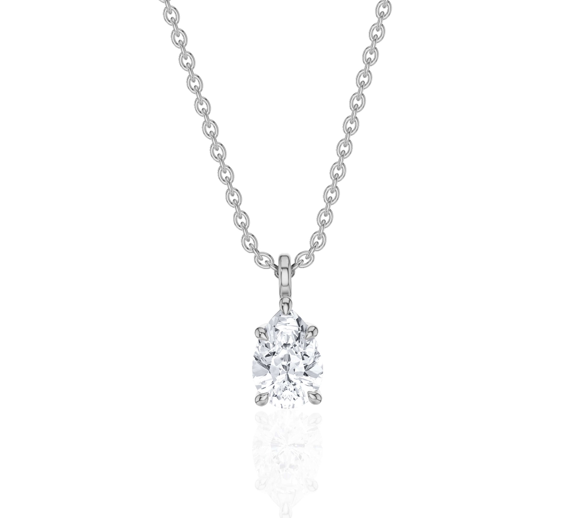 gold solitaire diamond necklace​