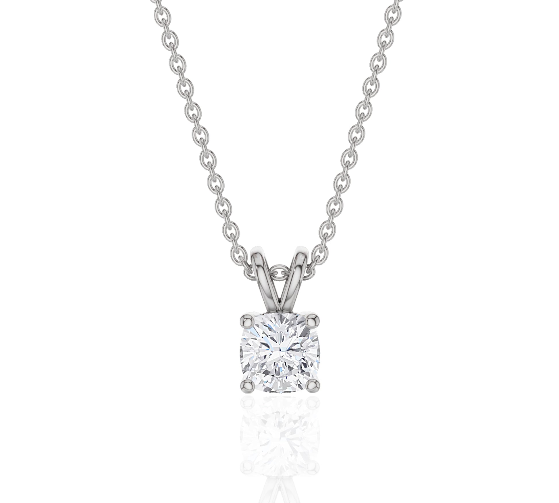 Cushion diamond solitaire pendants​