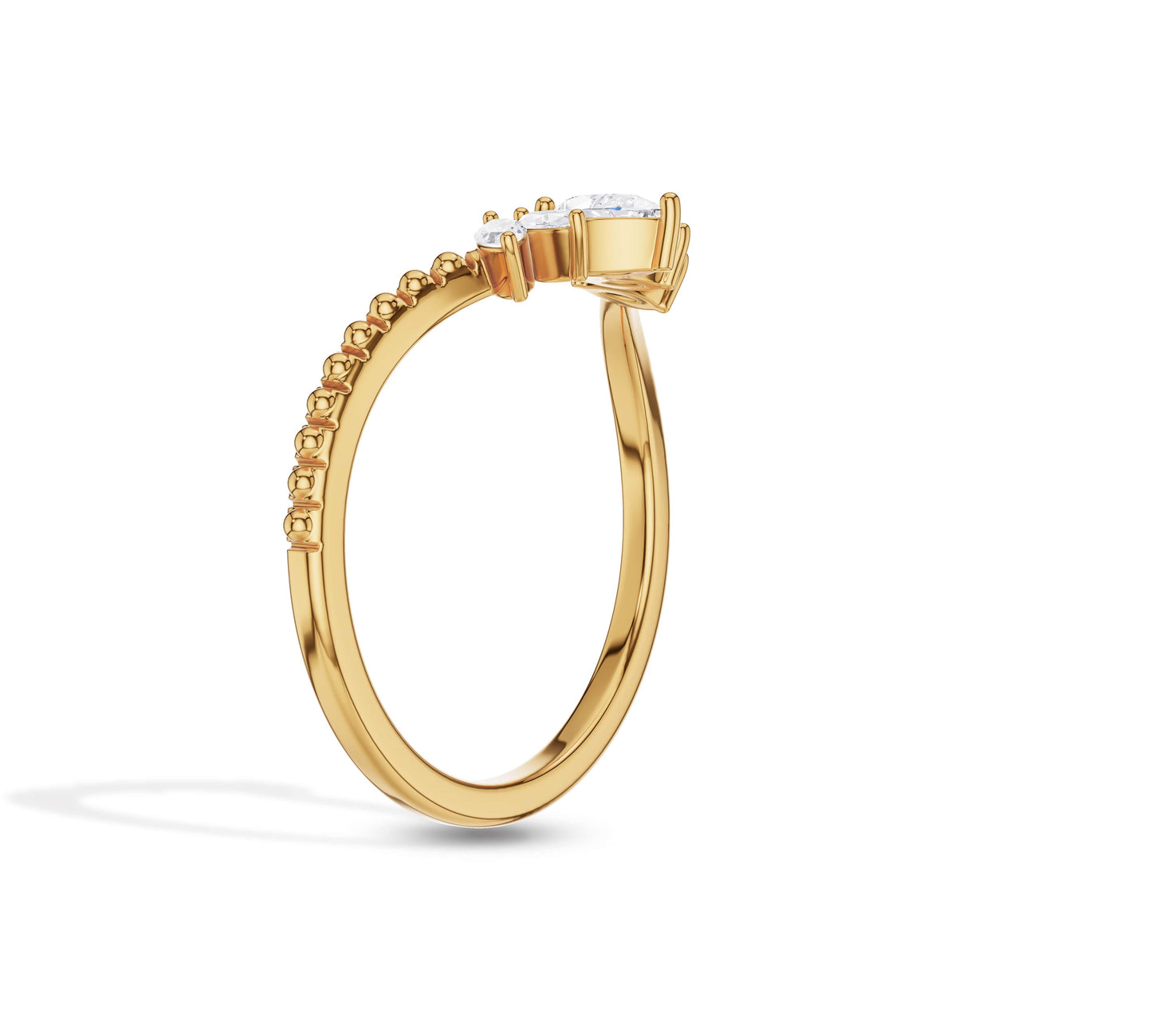 wedding band with curve