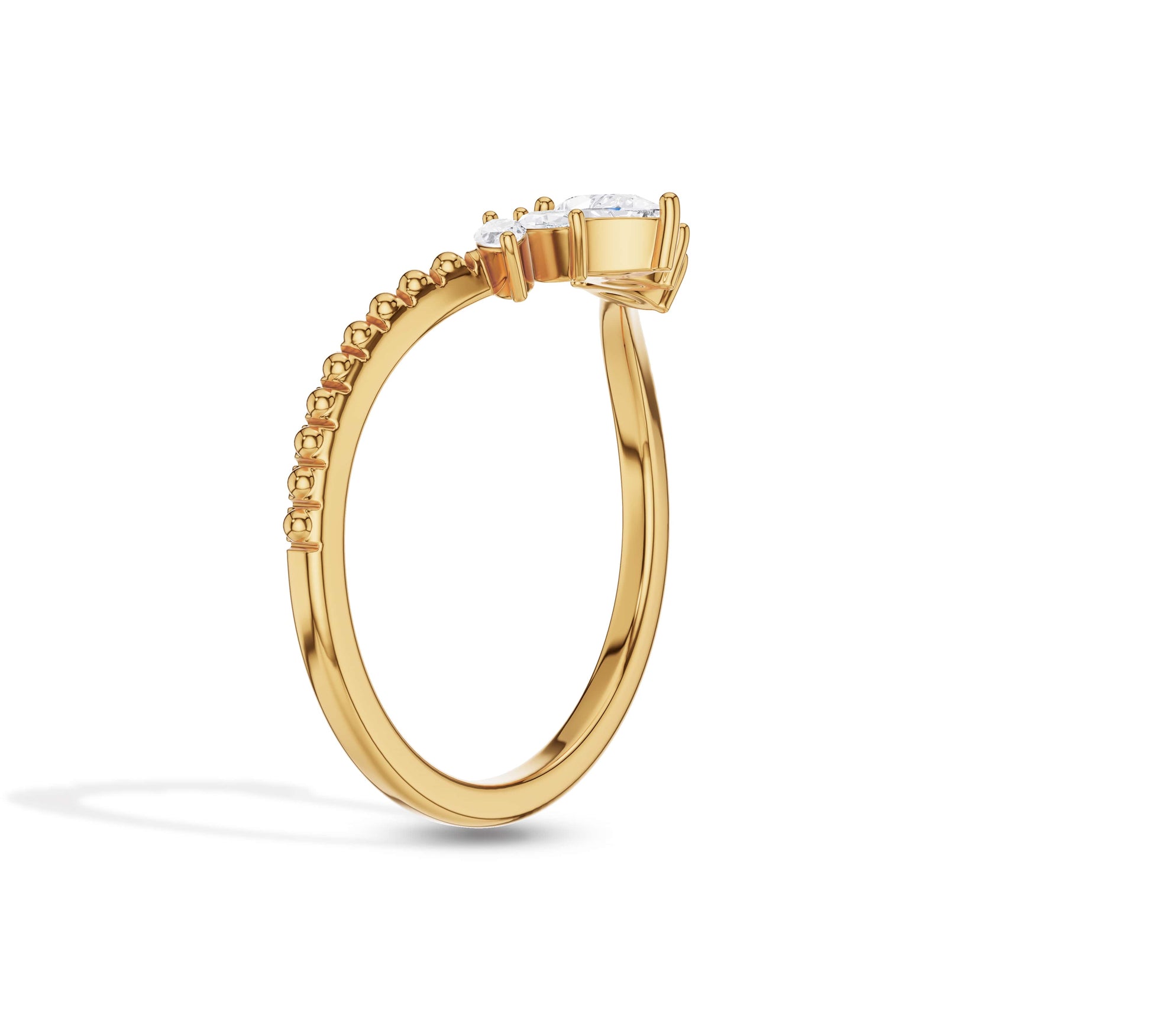 wedding band with curve